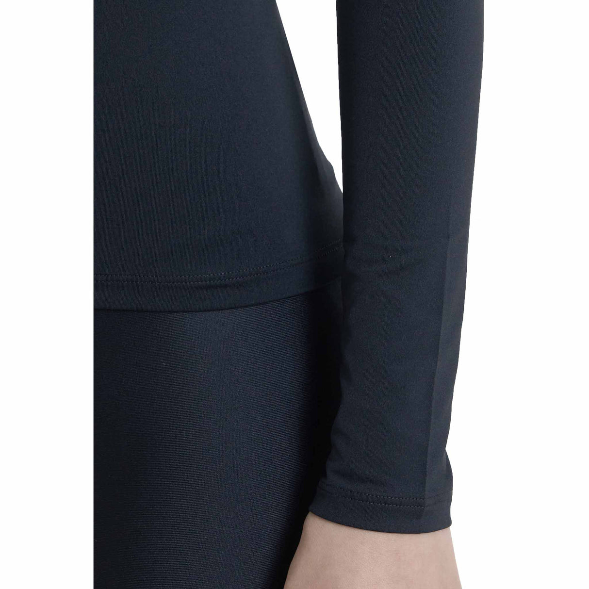 UA HeatGear Armour Compression Manches Longues Femme - Noir / Blanc