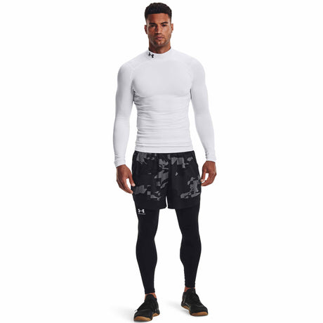 Under Armour ColdGear Compression Mock chandail à manches longues pour hommes - Blanc