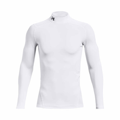 Under Armour ColdGear Compression Mock chandail à manches longues pour hommes - Blanc