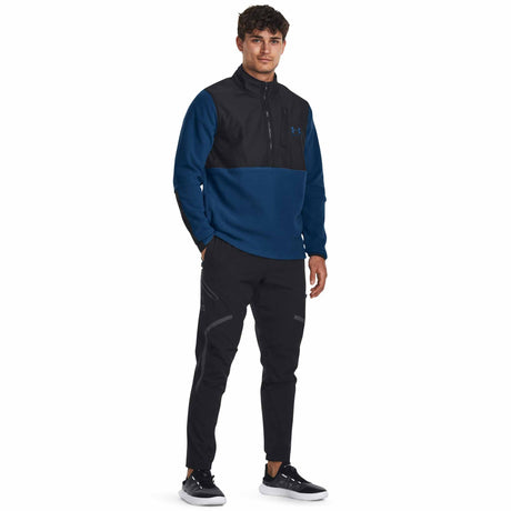 Under Armour ColdGear Infrared Half Zip chandail pour homme - Bleu Varsity / Noir