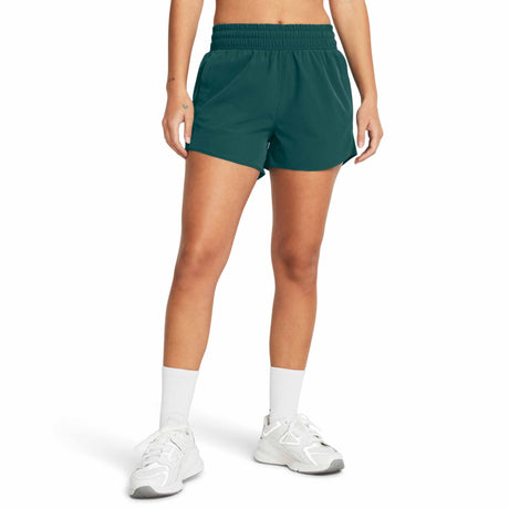 UA Flex short tissé 8 cm femme face live - hydro teal