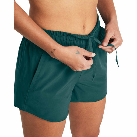 UA Flex short tissé 8 cm femme taille - hydro teal