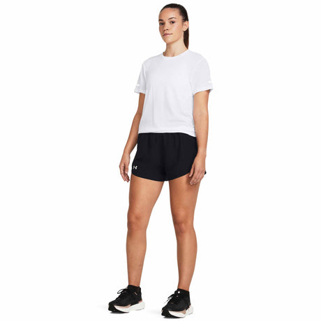 Under Armour Fly-By short sport 3 pouces femme live- black / reflective