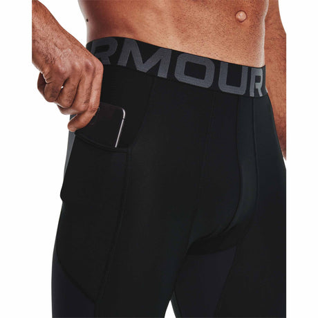 Under Armour HeatGear Armour Leggings 3/4 pantalons de compression pour homme - Noir