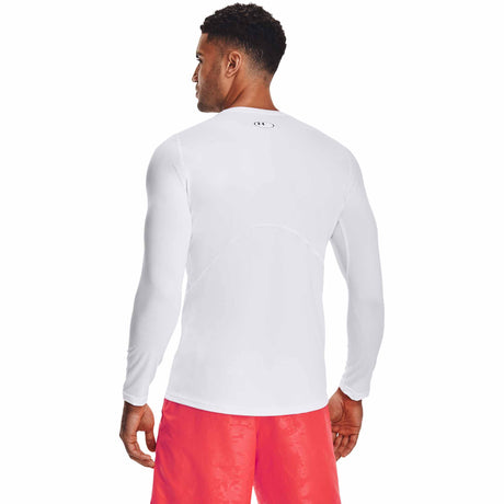 Under Armour HeatGear Armour Fitted T-shirt à manches longues pour hommes - Blanc