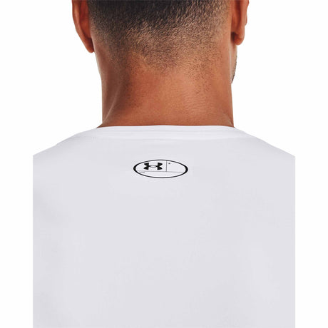 Under Armour HeatGear Armour Fitted T-shirt à manches longues pour hommes - Blanc