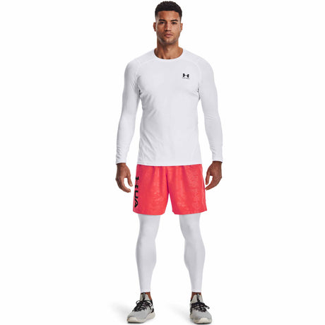 Under Armour HeatGear Armour Fitted T-shirt à manches longues pour hommes - Blanc