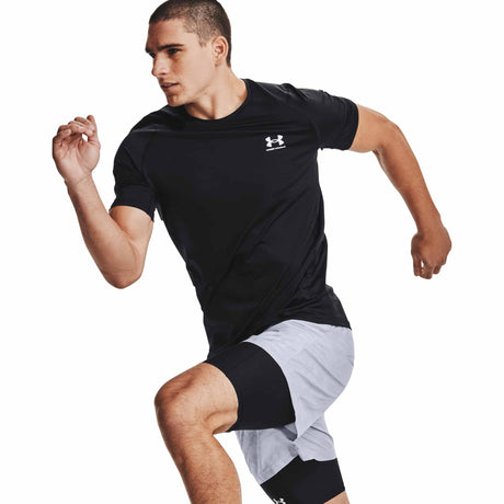 Under Armour HeatGear Armour Fitted T-shirt à manches courtes pour hommes - Noir