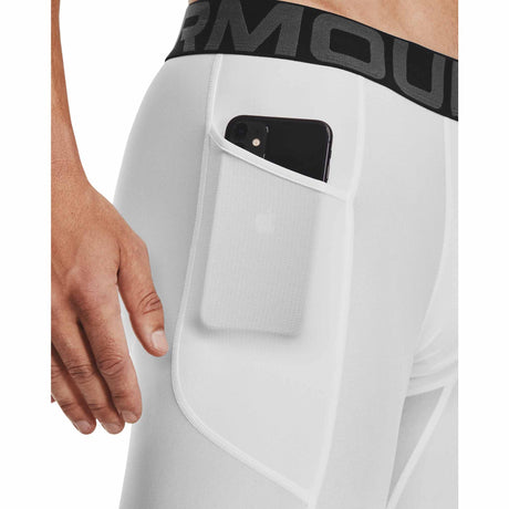 Under Armour HeatGear Shorts de compression pour homme - Blanc