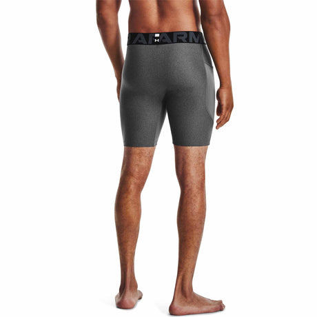 Under Armour HeatGear Shorts de compression homme dos live-Carbon Heather / Black