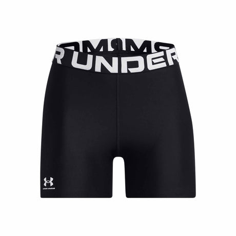 UA HeatGear Middy short moyen pour femme- noir / blanc