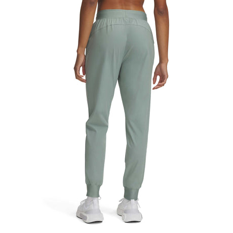 UA Armour pantalon extensible à taille haute femme dos - Silica Green / White