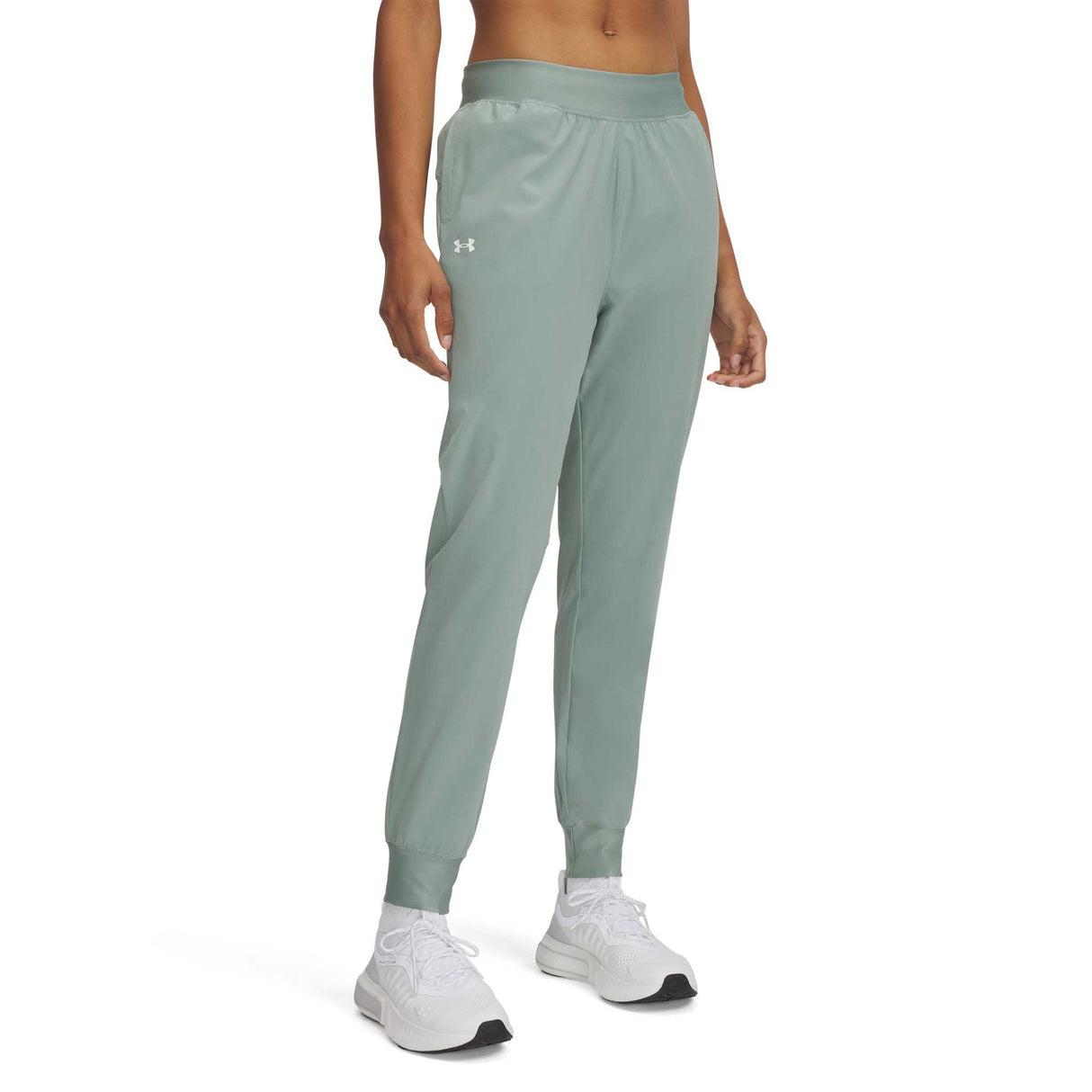 UA Armour pantalon extensible à taille haute femme face - Silica Green / White