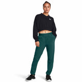 UA Armour pantalon extensible à taille haute femme face -Hydro Teal / Blanc