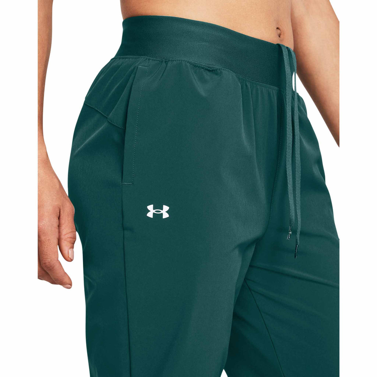 UA Armour pantalon extensible à taille haute femme taille -Hydro Teal / Blanc