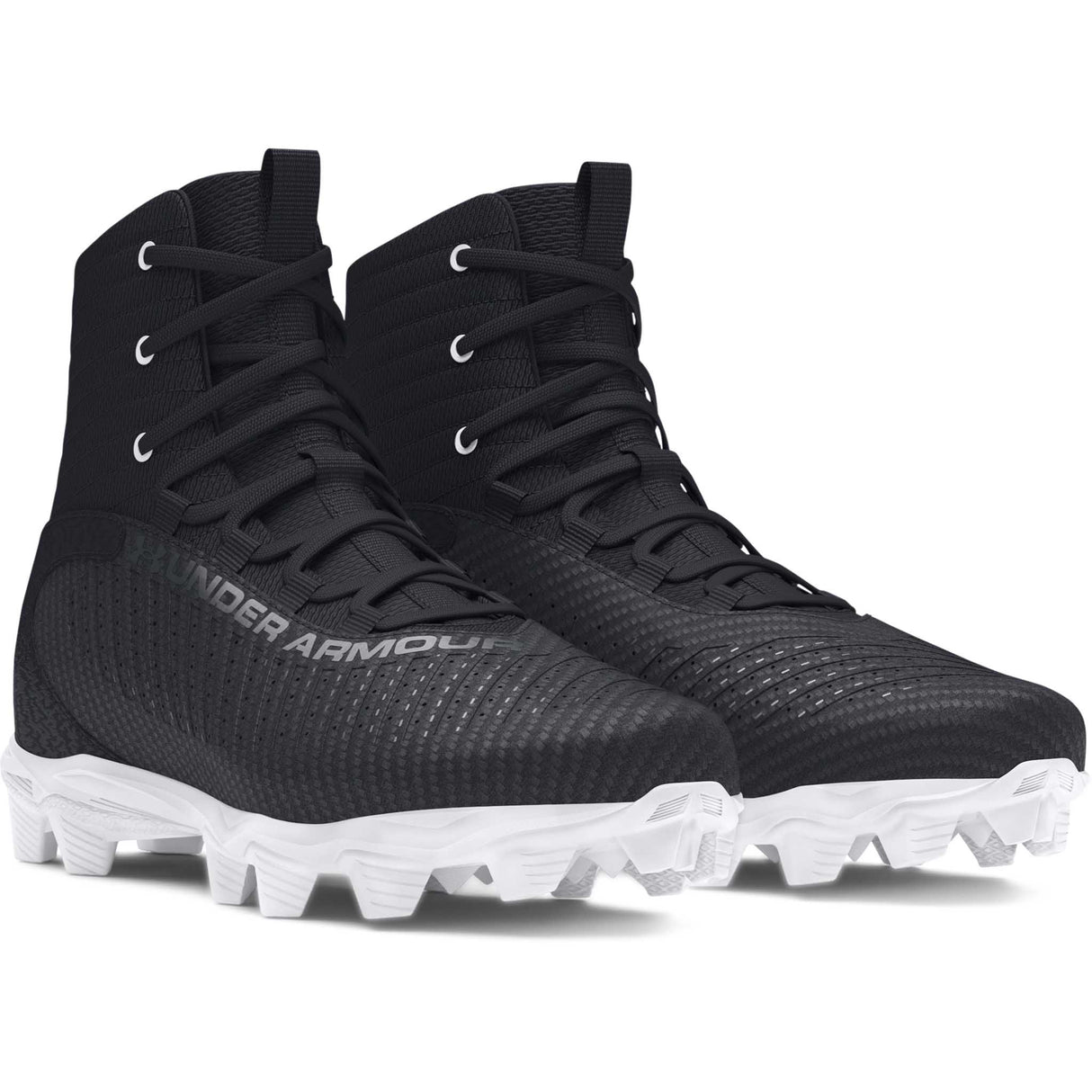 Under Armour Highlight 2 RM JR chaussures de football enfant paire - Noir / Blanc / Métallique