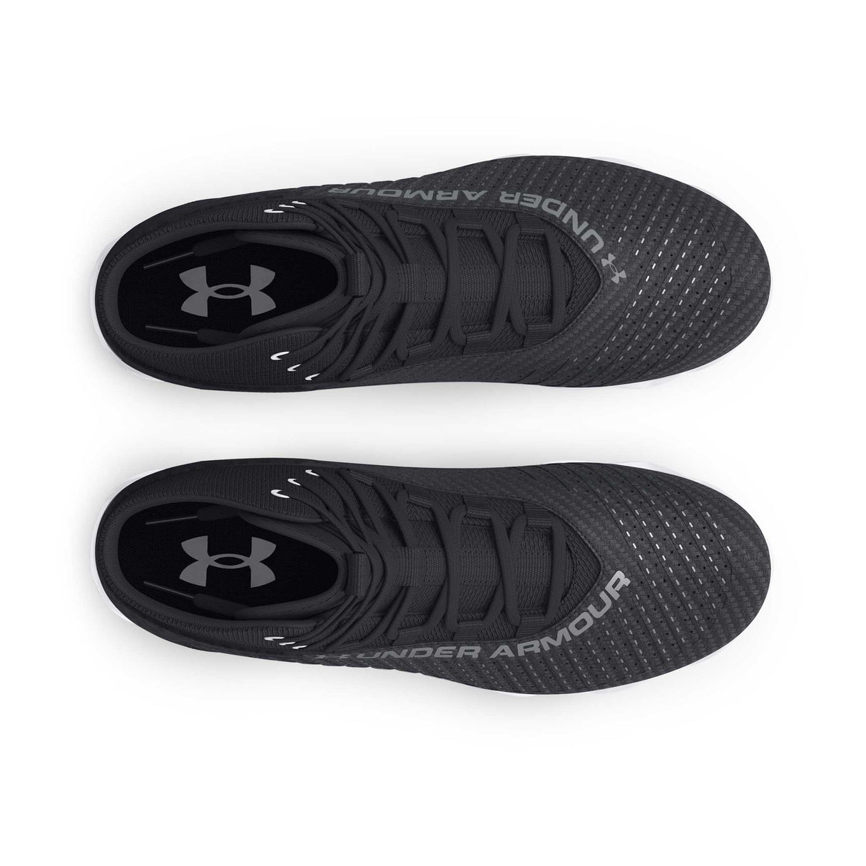 Under Armour Highlight 2 RM JR chaussures de football enfant empeigne - Noir / Blanc / Métallique