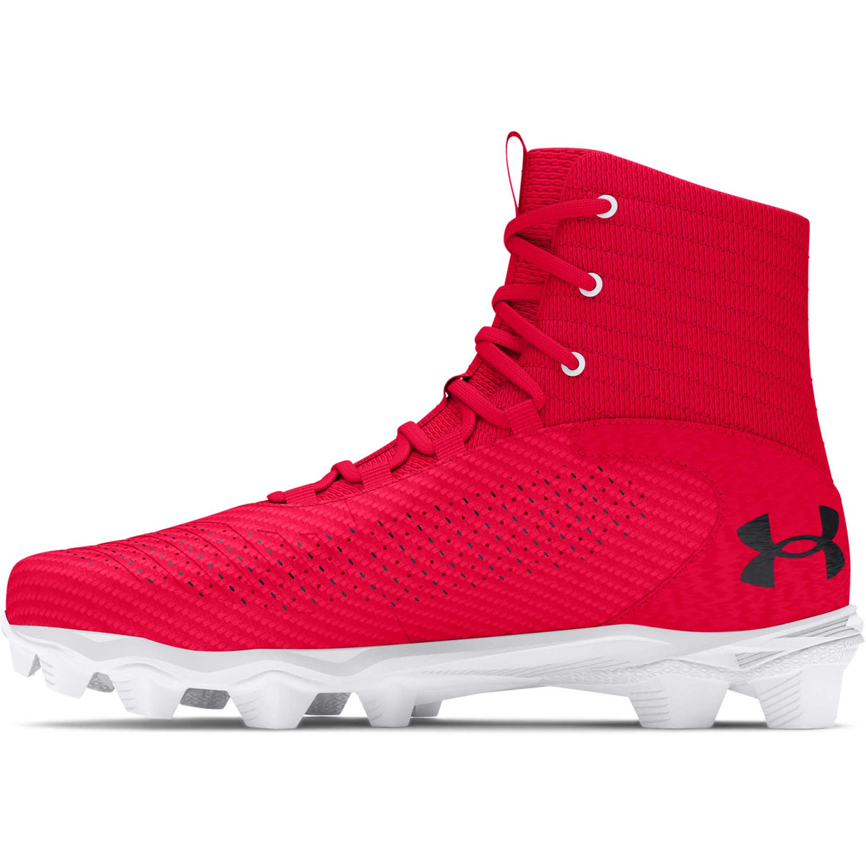 Under Armour Highlight 2 RM JR chaussures de football enfant lateral - Rouge / Blanc / Rouge