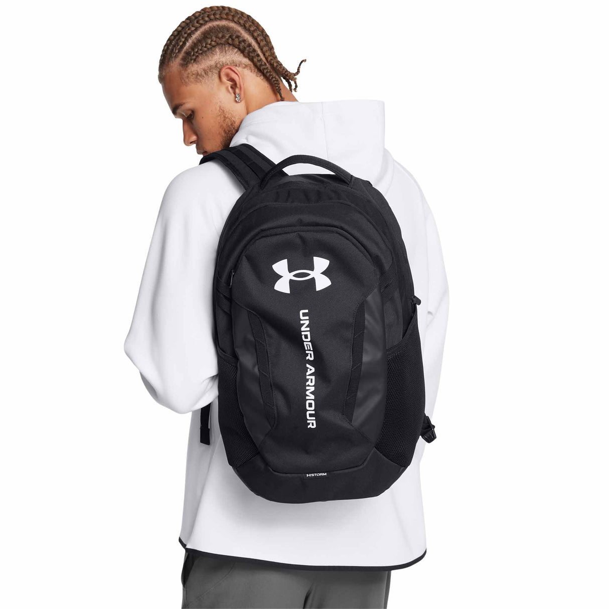 UA Hustle 6.0 sac a dos sport live - Noir / Noir / Blanc