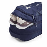 UA Hustle 6.0 sac a dos sport - Marine / Marine / Argent métallique