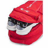 UA Hustle 6.0 sac a dos sport - Rouge / Rouge / Argent métallique