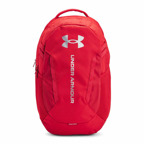 UA Hustle 6.0 sac a dos sport - Rouge / Rouge / Argent métallique