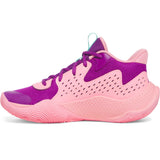 Under Armour Jet 23 chaussures de basketball pour enfant lateral - Andromeda Purple / Pink Vortex / Cosmo Pink