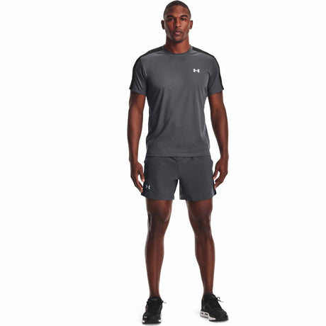 Under Armour Launch 5 pouces short de course à pied pour homme - Pitch Grey / Black / Reflective