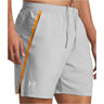 Under Armour Launch shorts homme 7 pouces détails- Mod Gray / Nova Orange / Reflective