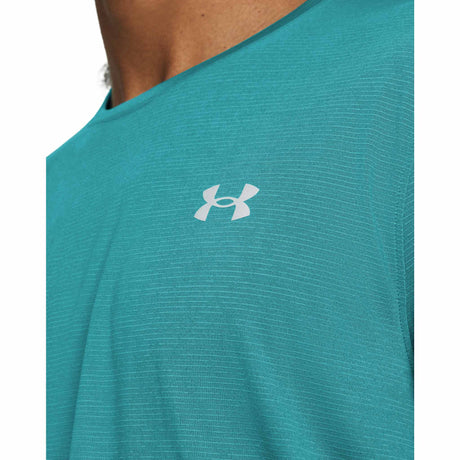 UA Launch - haut à manches longues homme details - Circuit Teal / Reflective