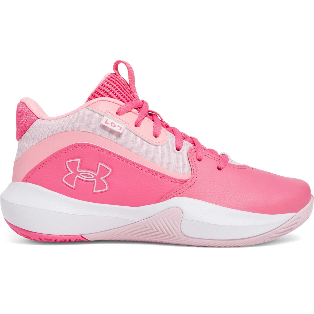 Under Armour Lockdown 7 chaussures de basketball pour enfant - Super Pink / Pink Vortex / Prime Pink