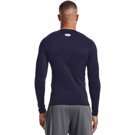 UA HeatGear Armour - Haut à manches longues pour homme dos live- midnight navy / white