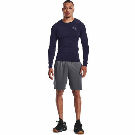 UA HeatGear Armour - Haut à manches longues pour homme face live- midnight navy / white