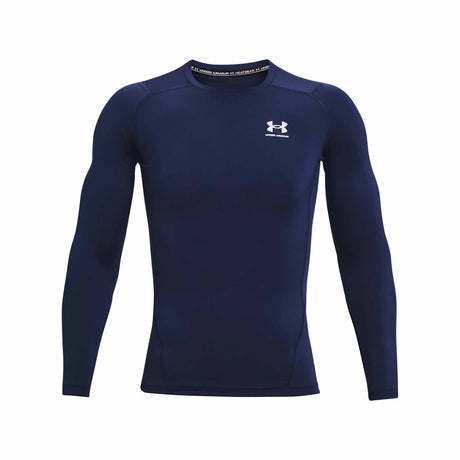 UA HeatGear Armour - Haut à manches longues pour homme face - midnight navy / white