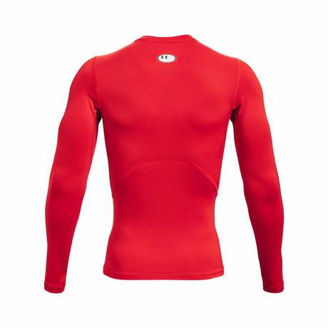 UA HeatGear Armour - Haut à manches longues pour homme - Rouge / Blanc