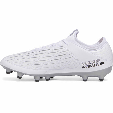 Under Armour Magnetico Select 4.0 FG Soccer Cleats - White / White / Black