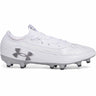 Under Armour Magnetico Select 4.0 FG Soccer Cleats - White / White / Black