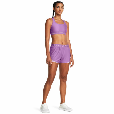 UA Play Up 3.0 Shorts sport femme live - Provence Purple / Purple Ace