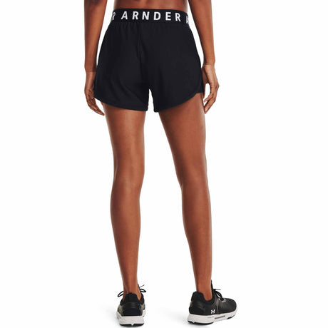 UA Play Up shorts sport 5 pouces femme dos live- noir/blanc