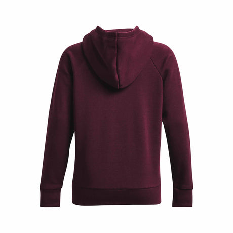 UA Rival Fleece Big Logo Hoodie chandail en molleton à capuche femme - Dark Maroon / White