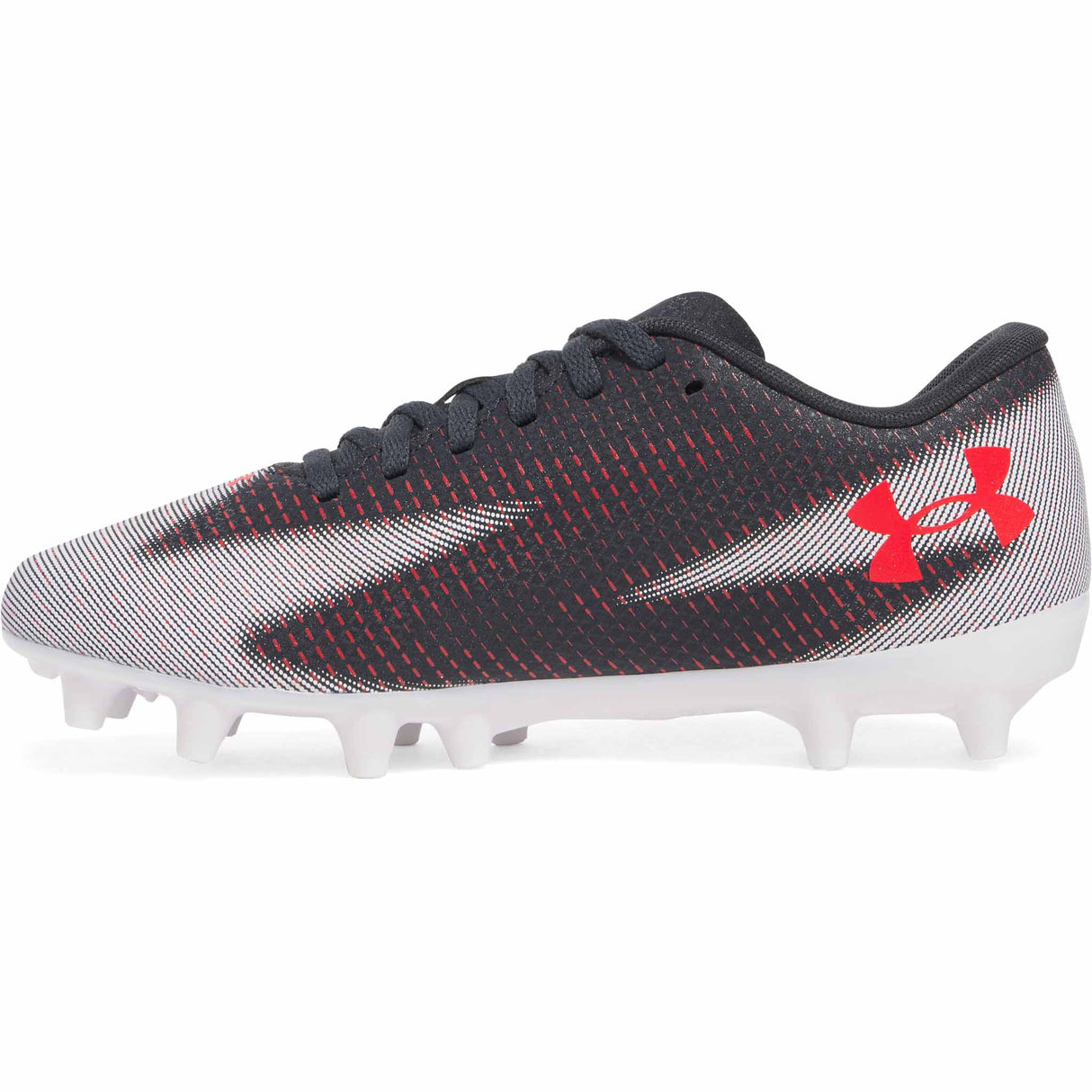 Under Armour Shadow Select 3 FG Soccer Cleats - Anthracite / White / Racer Red