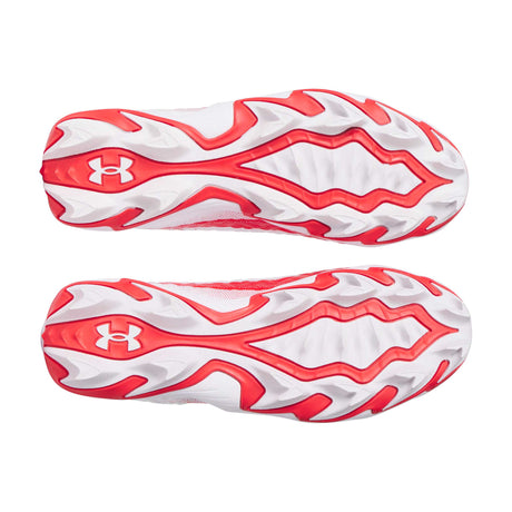 Under Armour Spotlight Hammer JR chaussures de football enfant semelle - Blanc / Rouge / Rouge