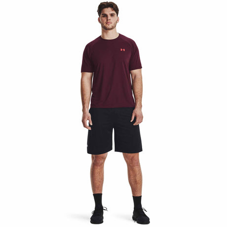 Under Armour Tech 2.0 Novelty haut à manches courtes pour hommes - Dark Maroon / Beta