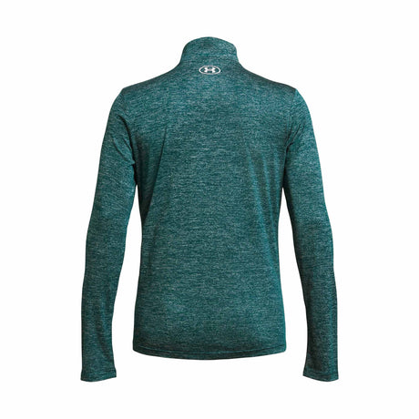 Under Armour Tech Half Zip Twist chandail de course manches longues femme dos - Hydro Teal / White