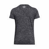 UA Tech Twist T-Shirt V Neck Femme -Noir / Blanc