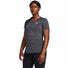 UA Tech Twist T-Shirt V Neck Femme -Noir / Blanc