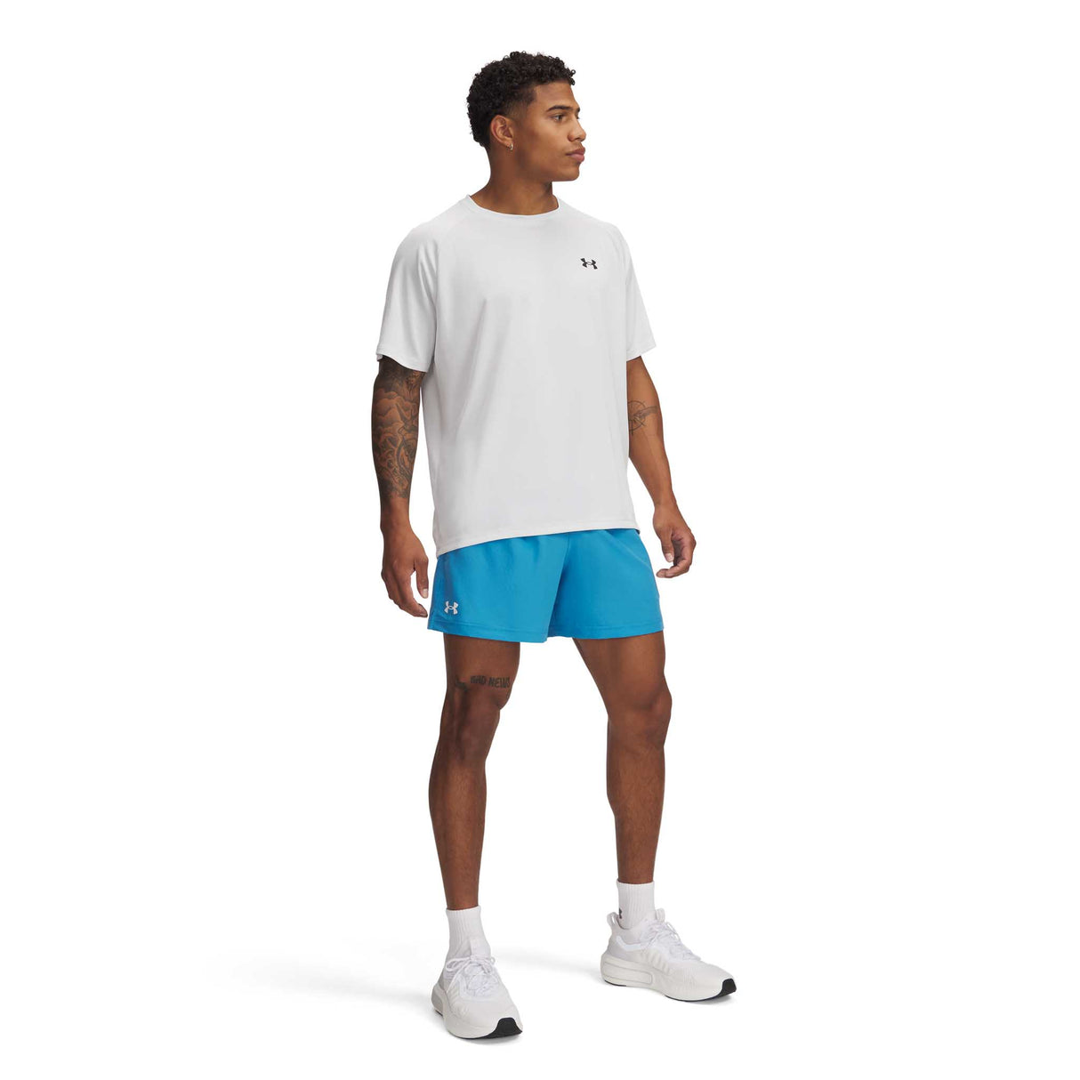 Under Armour Tech shorts tissés 5 pouces pour homme live - Ether Blue / White