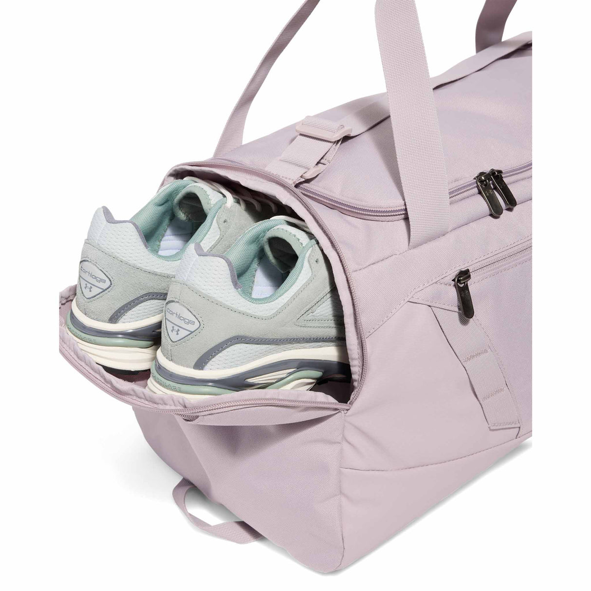 UA Undeniable 5.0 Duffle sac de sport - Small - live -Gris Aube / Rose Prime / Gris Neutre