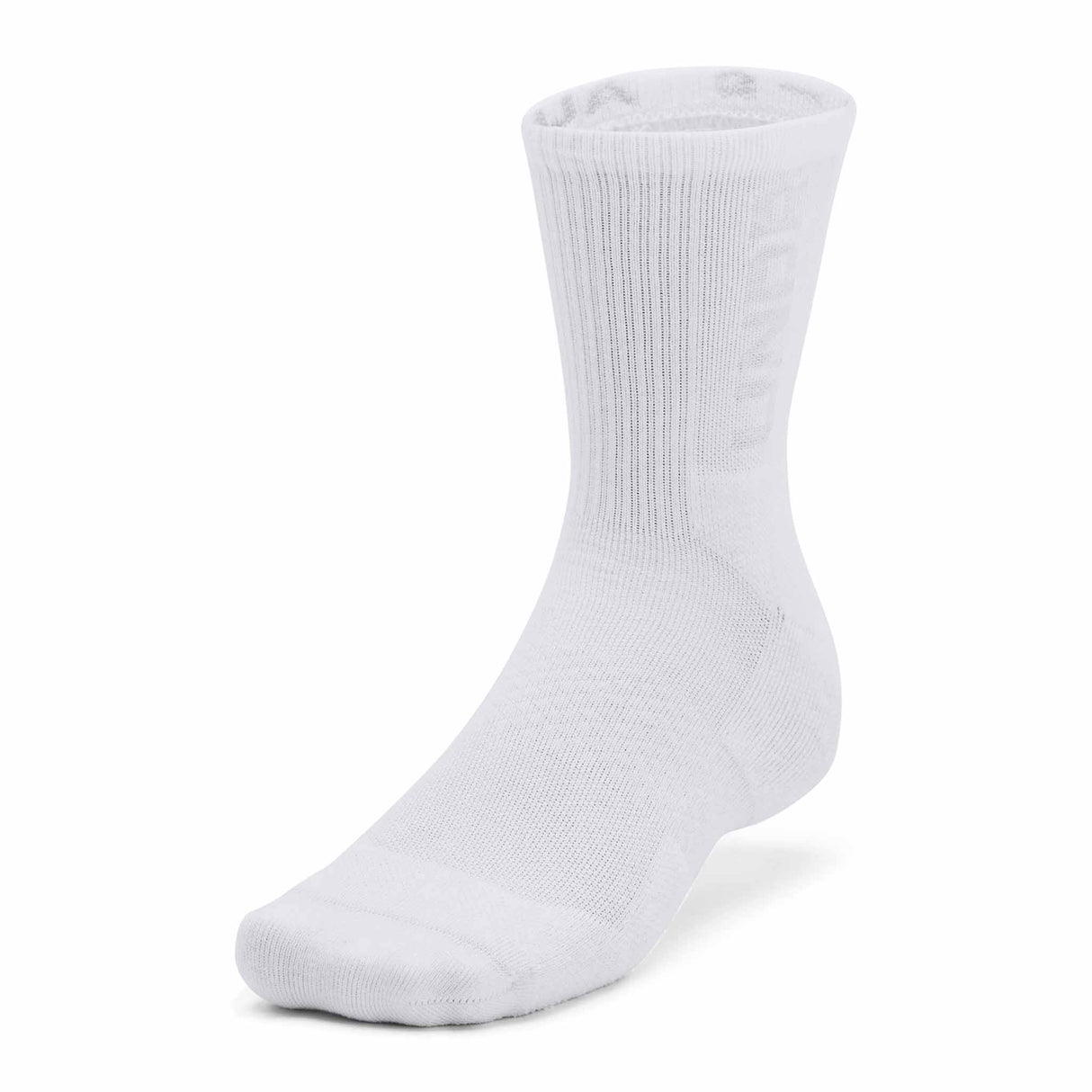 UA Chaussettes mi-mollet 3-Maker unisexe - lot de trois - Blanc / Blanc / Gris