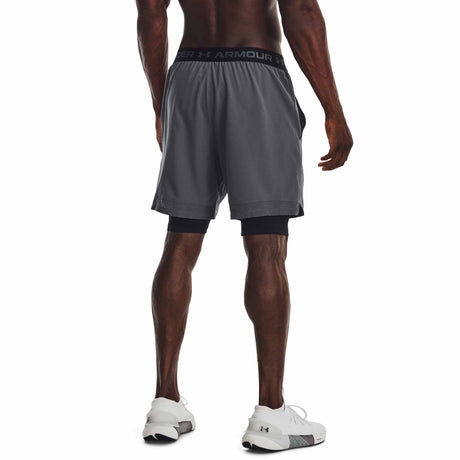 Under Armour Vanish Woven shorts 2-en-1 pour homme - Pitch Grey / Black